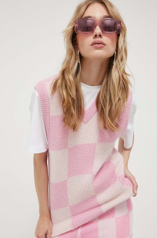 Stine Goya kamizelka z domieszką wełny szpic różowy SG5104