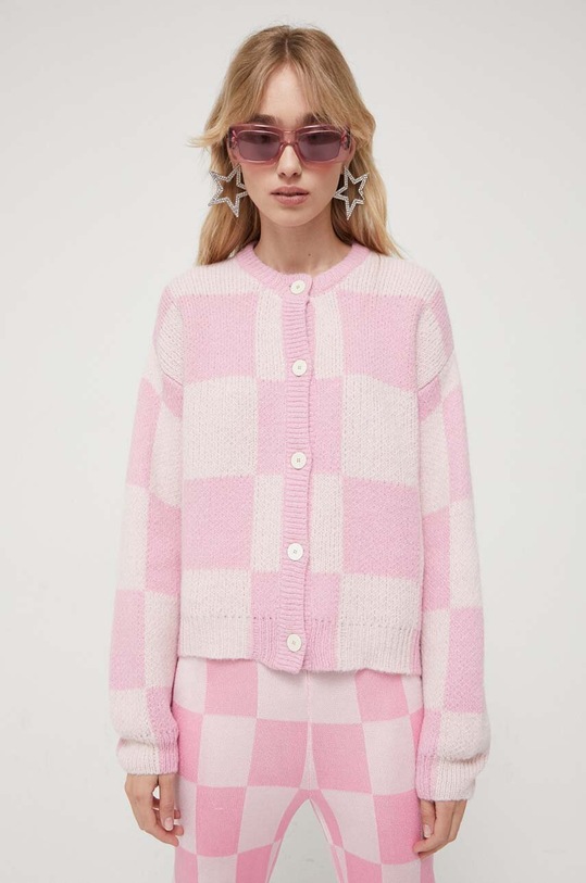 Stine Goya cardigan din amestec de lana roz SG5148