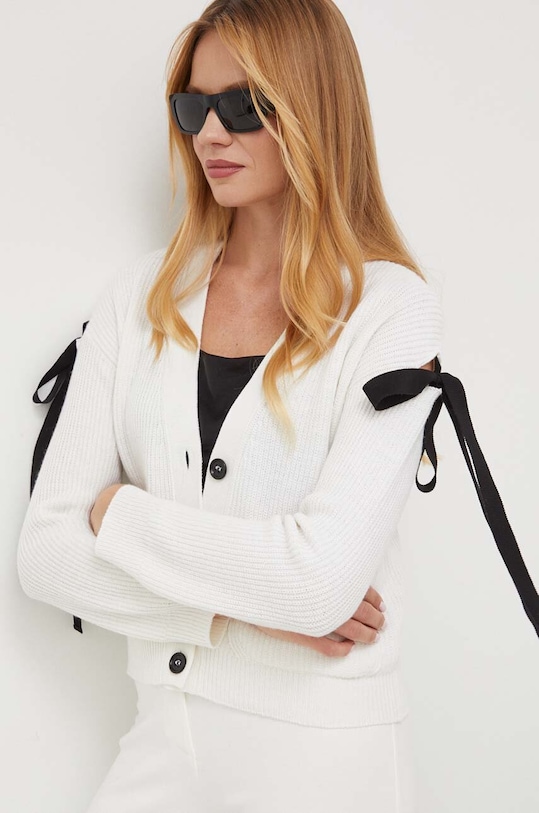 Kardigan s primjesom vune Red Valentino 3R3KA05G6WT bež