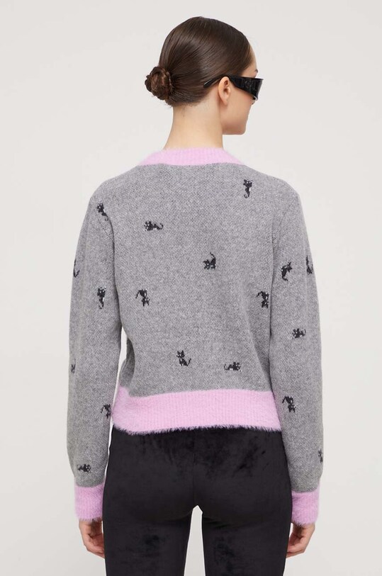 Îmbrăcăminte GCDS cardigan din lana FW23W370003 gri