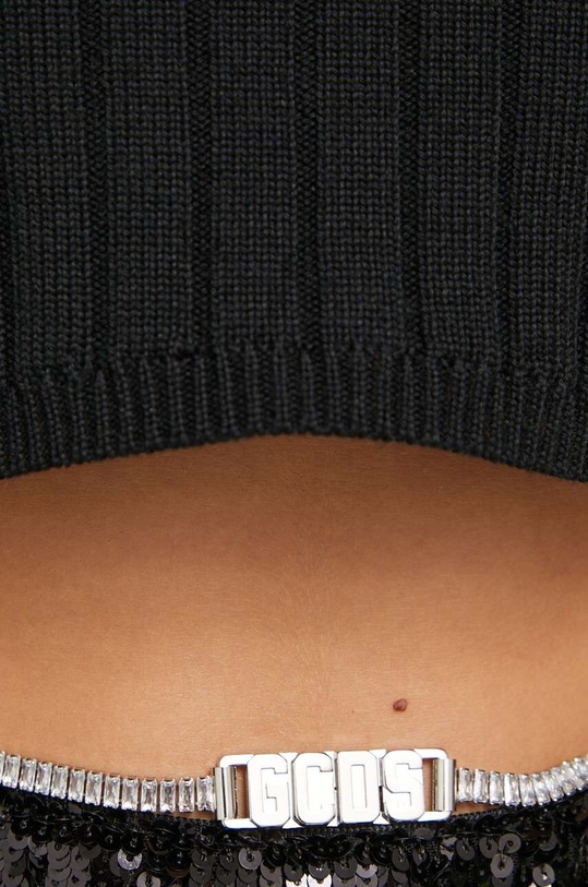 Vuneni pulover GCDS FW23W380012 crna