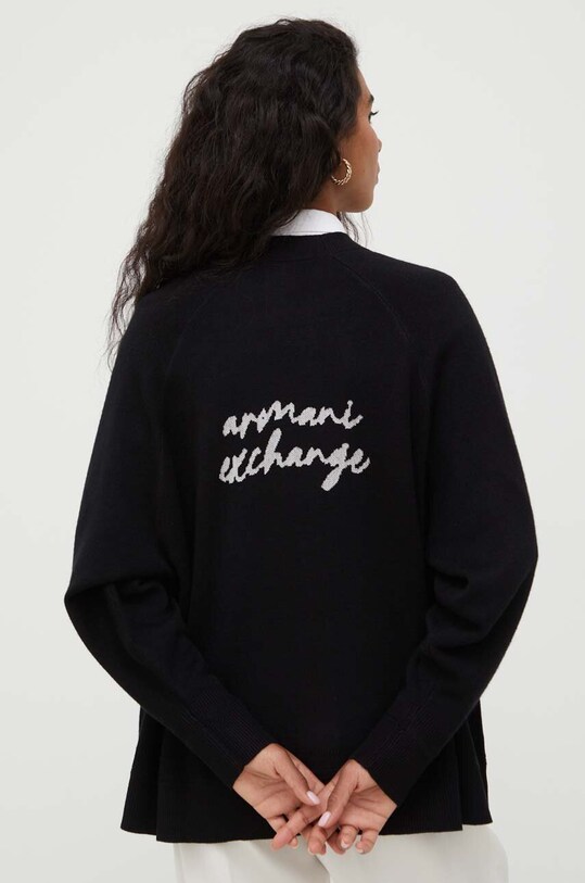 Odzież Armani Exchange kardigan z domieszką wełny 6RYE1C.YMZ5Z czarny