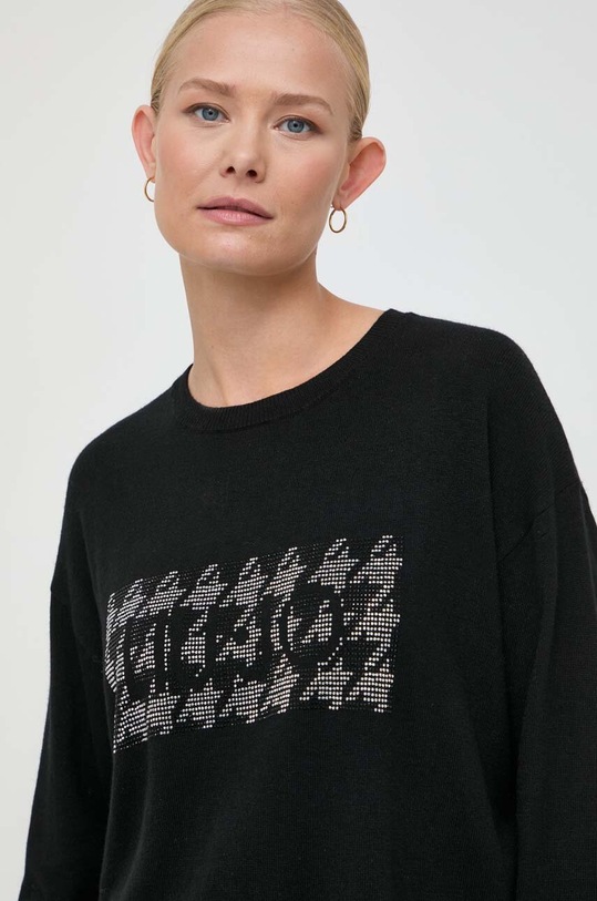 Liu Jo pulover din amestec de lana negru MF3365.MS14G