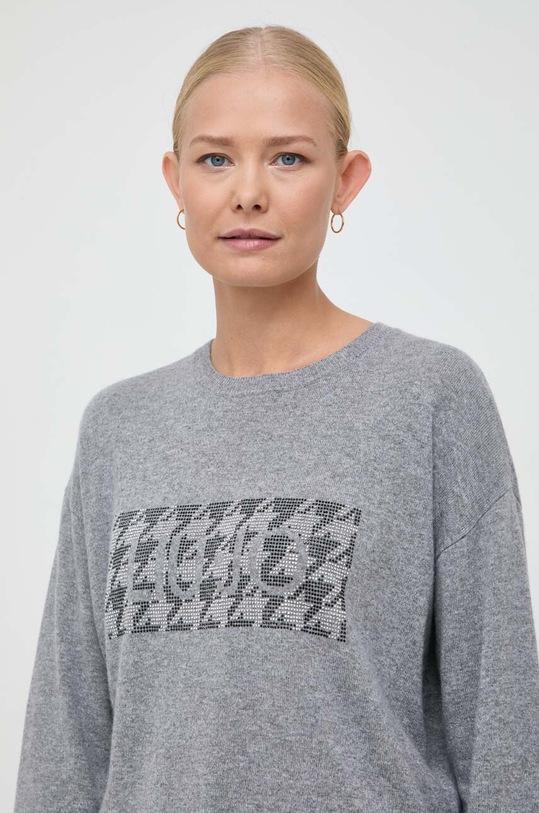 Liu Jo sweter z domieszką wełny szary MF3365.MS14G