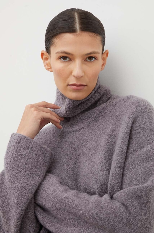 Vlněný svetr Samsoe Samsoe šedá F23300028