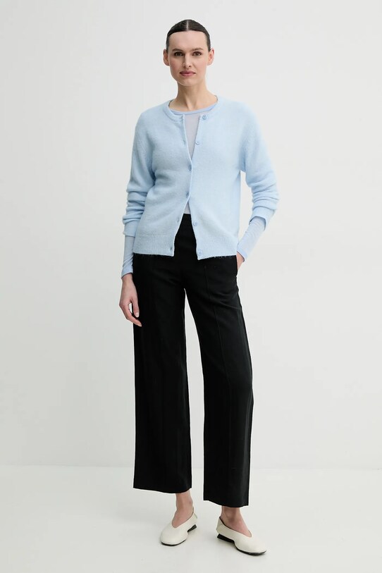 Шерстяной кардиган Samsoe Samsoe NOR F16422744 голубой SS25