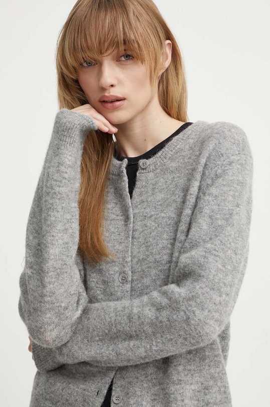 Samsoe Samsoe cardigan din lana NOR gri F16422744
