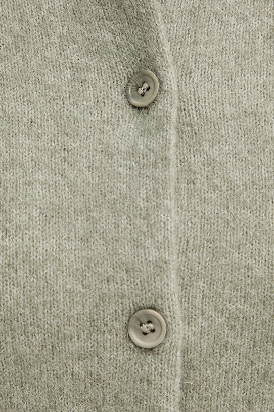 Samsoe Samsoe kardigan wełniany NOR F16422744 zielony