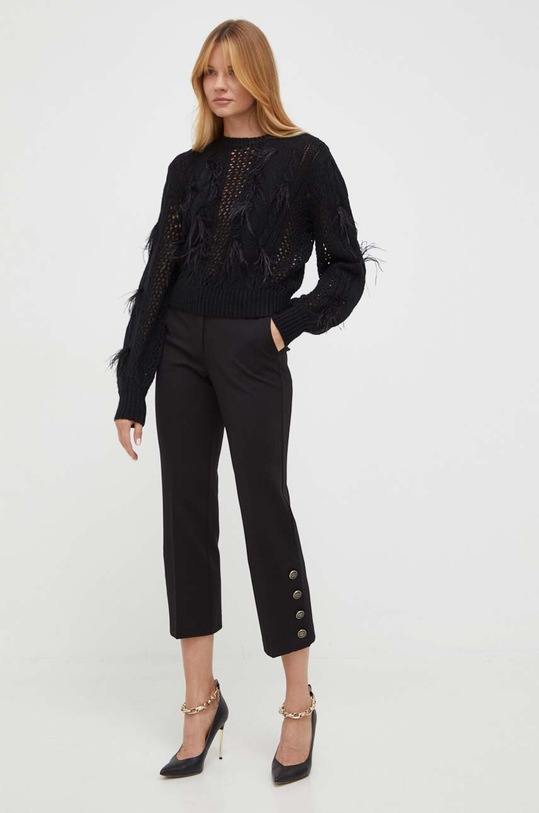 Twinset sweter z domieszką wełny 232TP3510 czarny AW23