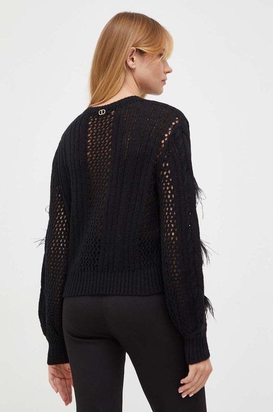 Odzież Twinset sweter z domieszką wełny 232TP3510 czarny