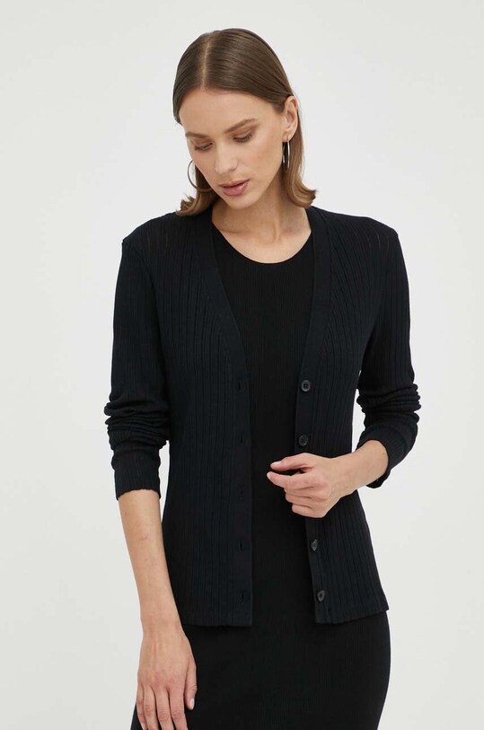 Marc O'Polo sweter bawełniany bawełna czarny 306202752145