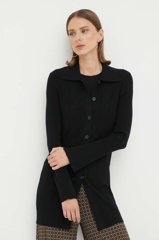 Marc O'Polo cardigan uni negru 306512961085