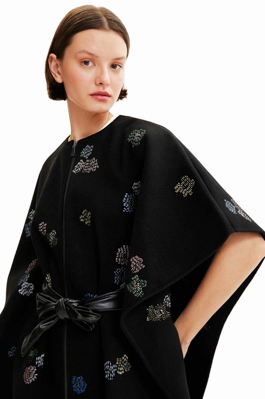 Odzież Desigual poncho 23WAIA02 czarny