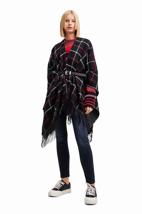 Desigual poncho cu modele negru 23WAIA10