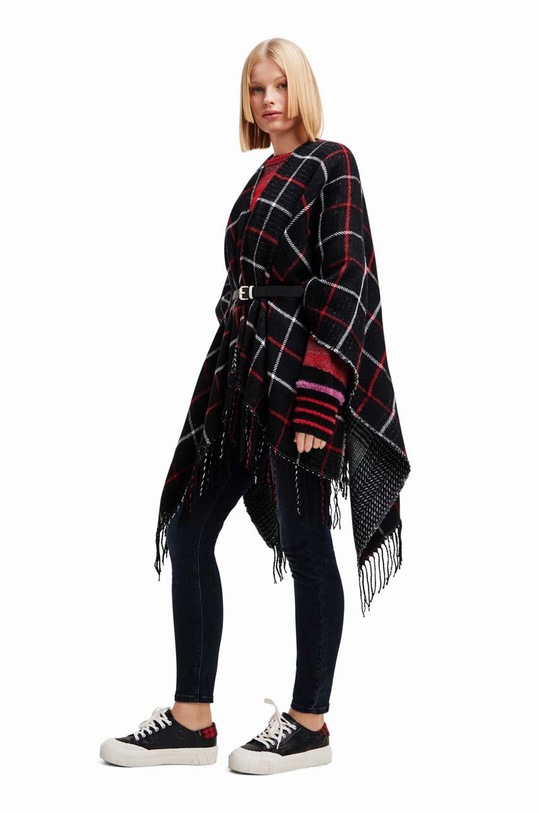 Desigual poncho negru 23WAIA10