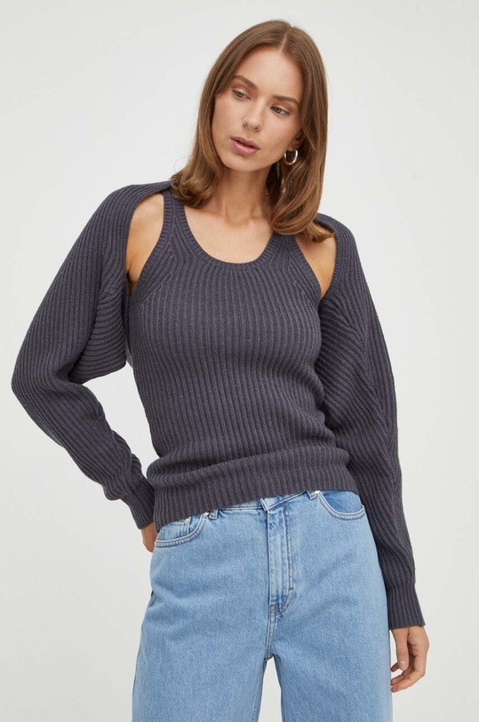 Комплект з домішкою вовни Herskind трикотаж сірий 4958981