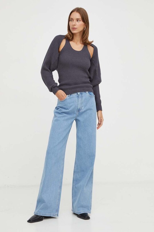 Herskind compleu din amestec de lana 4958981 gri AW23