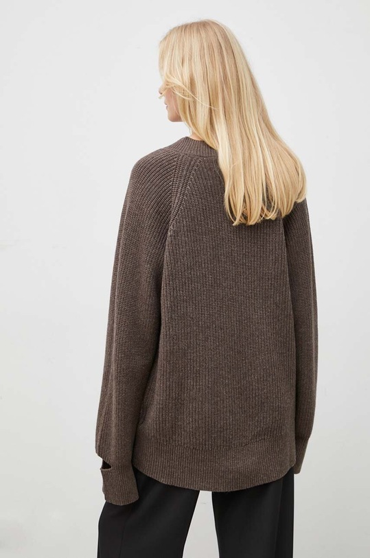 Odzież Herskind sweter wełniany 4918990 brązowy