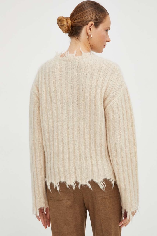 Odzież Herskind sweter wełniany 4923970 beżowy