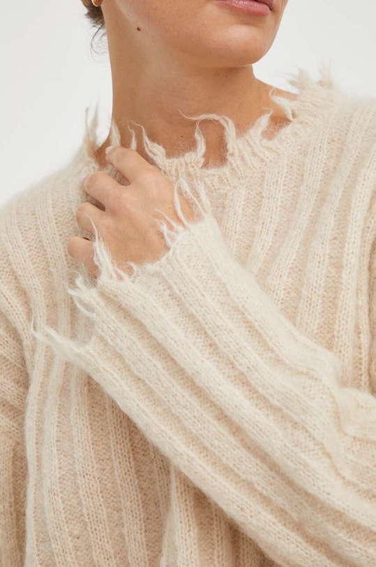 Herskind sweter wełniany 4923970 beżowy