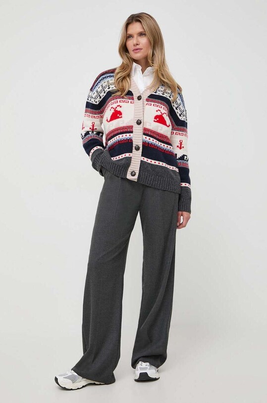 Вовняний кардиган Weekend Max Mara вовна барвистий 2353460633600