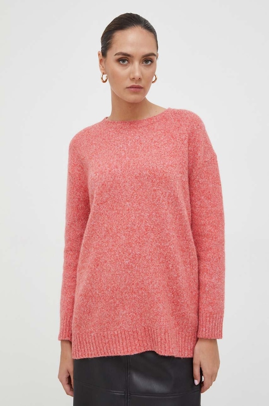 Weekend Max Mara sweter z domieszką wełny 2353661233600 różowy AW23