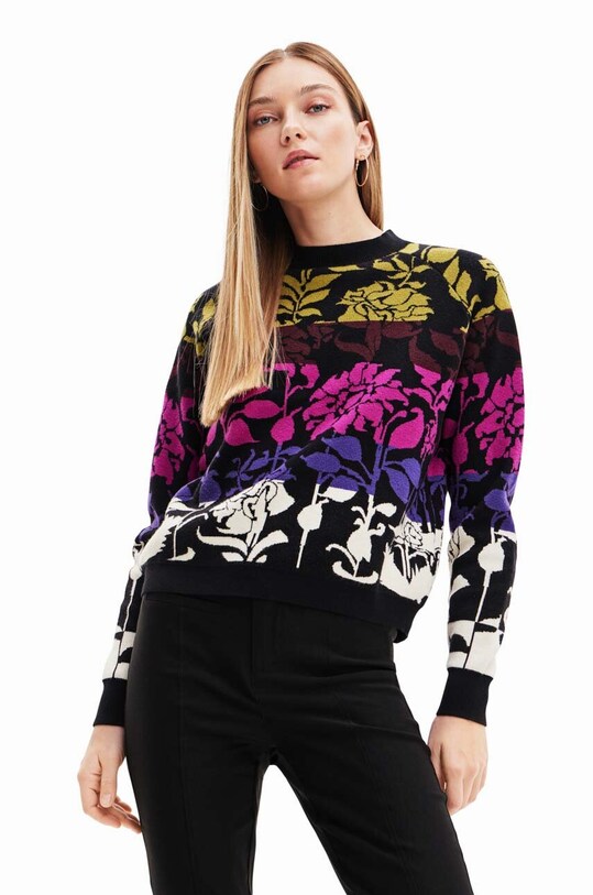 Pulover Desigual Planet friendly crna 23WWJF05