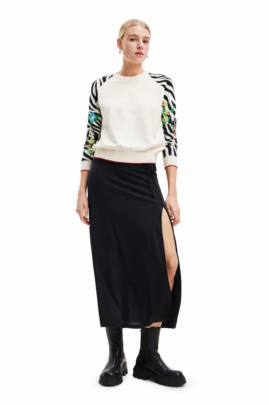 Desigual sweter bawełniany beżowy 23WWJF17