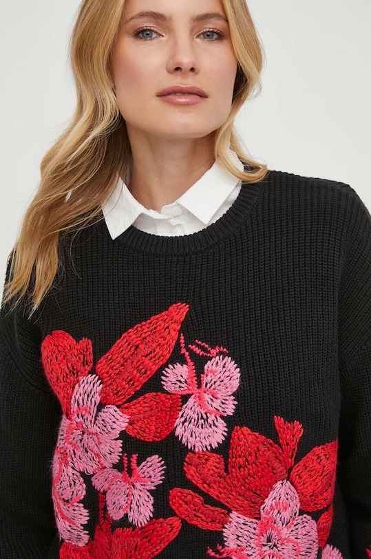 Desigual sweter pozostałe czarny 23WWJF32