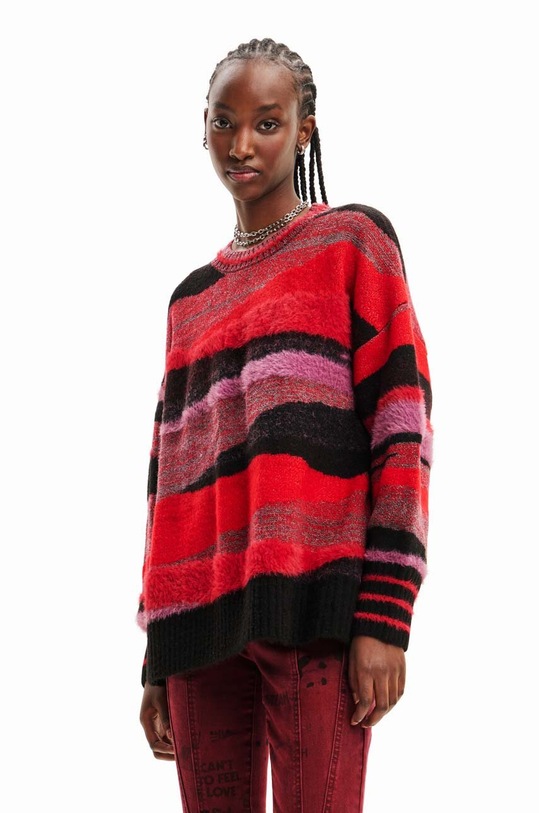 Desigual pulover grosime medie rosu 23WWJF36