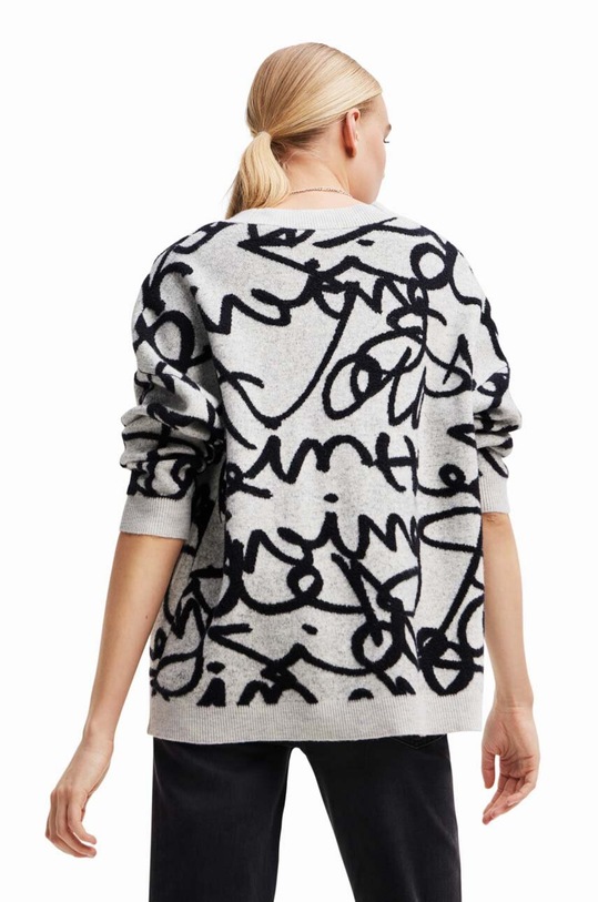 Desigual kardigán 23WWJF40 bézs AW23