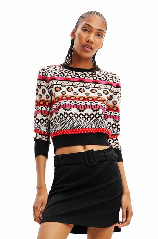 Desigual pulover grosime medie multicolor 23WWJF49