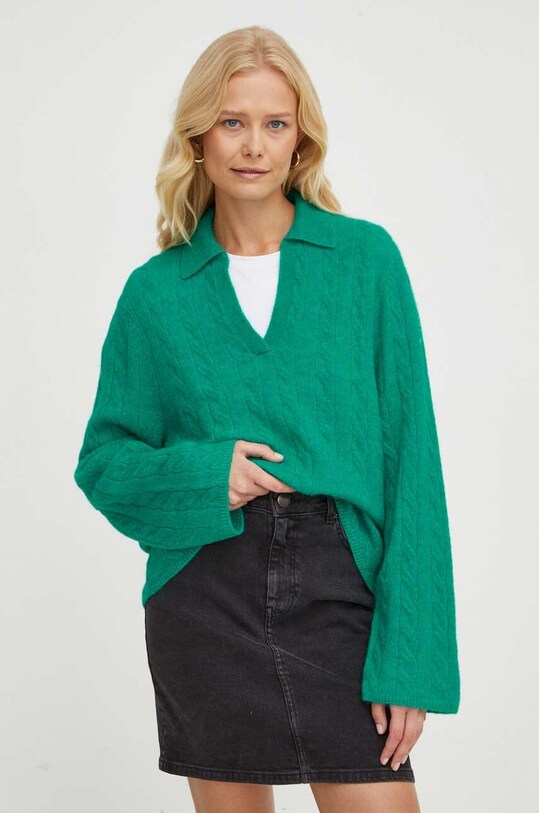 Μάλλινο πουλόβερ Marc O'Polo 308605160165 πράσινο AW23