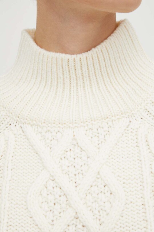 Marc O'Polo sweter wełniany 308614660205 beżowy