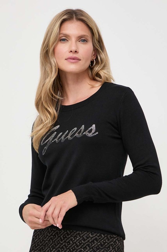 Guess sweter aplikacja czarny W3BR22.Z2NQ2