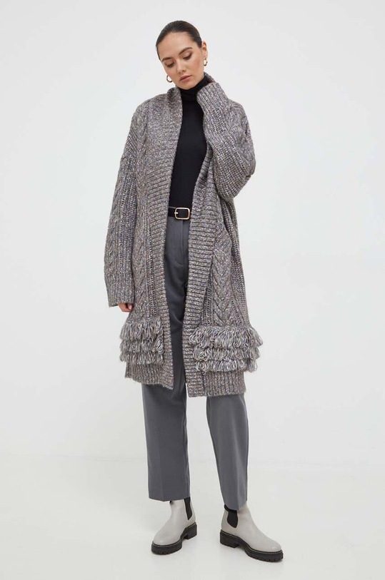 Kardigan s primjesom vune Guess melanž šarena W3BR43.Z3AF0
