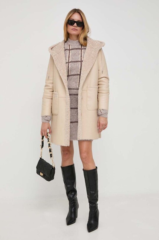 Guess sweter z domieszką wełny W3BR78.Z3BP0 brązowy AW23