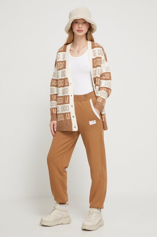 UGG kardigan z domieszką wełny 1149470 beżowy AW24