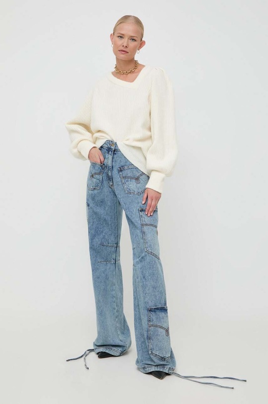 Notes du Nord sweter wełniany 13282 beżowy AW23