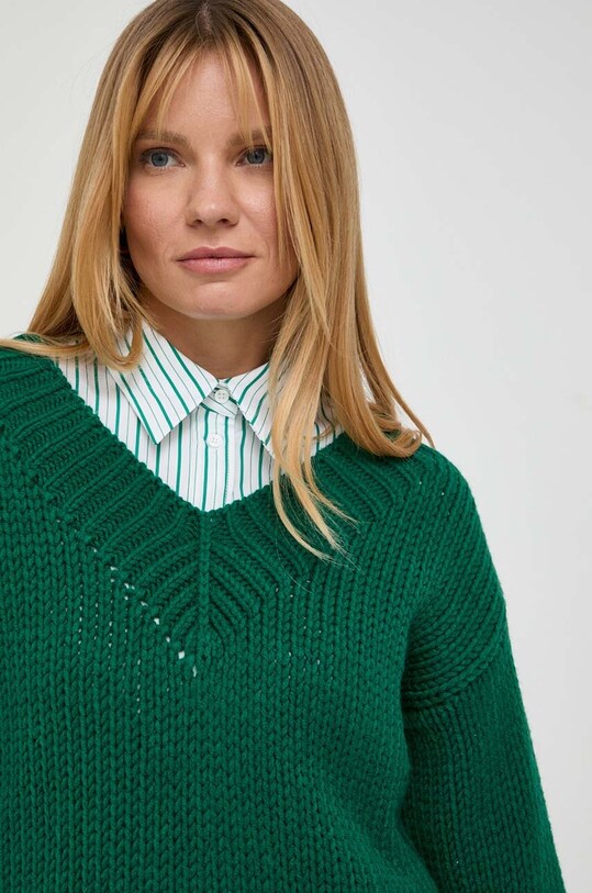 Luisa Spagnoli maglione in lana turchese 58059