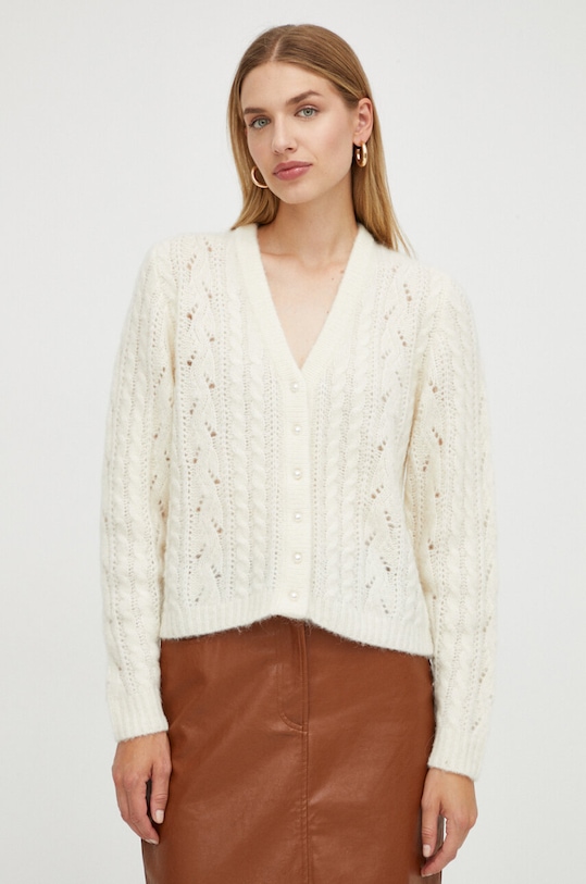 Шерстяной кардиган Custommade шерсть бежевый 999235359