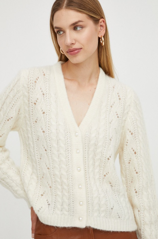 Шерстяной кардиган Custommade бежевый 999235359