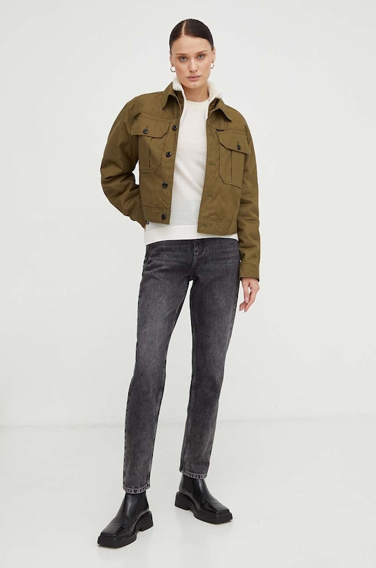 Μάλλινο πουλόβερ G-Star D23683.B692 μπεζ AW23