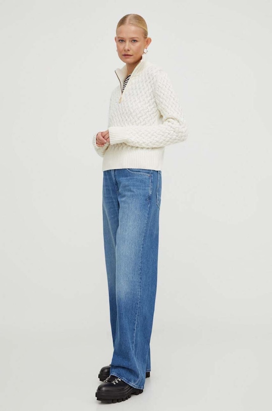 G-Star pulover de lână D23922.D170 bej AW23