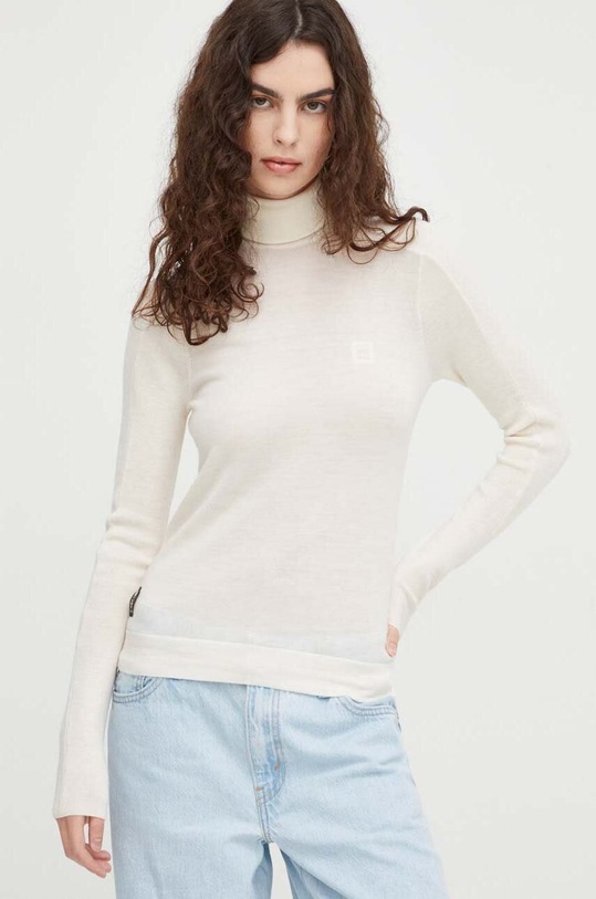 G-Star sweter wełniany beżowy D23678.B692