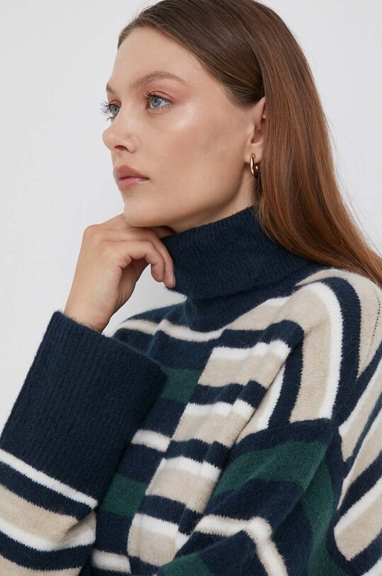 Pepe Jeans sweter z domieszką wełny multicolor PL702041.692