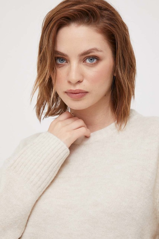 Светр з домішкою вовни Pepe Jeans бежевий PL702040.804