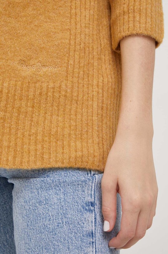 Pepe Jeans sweter z domieszką wełny Denisse PL702038.855 żółty