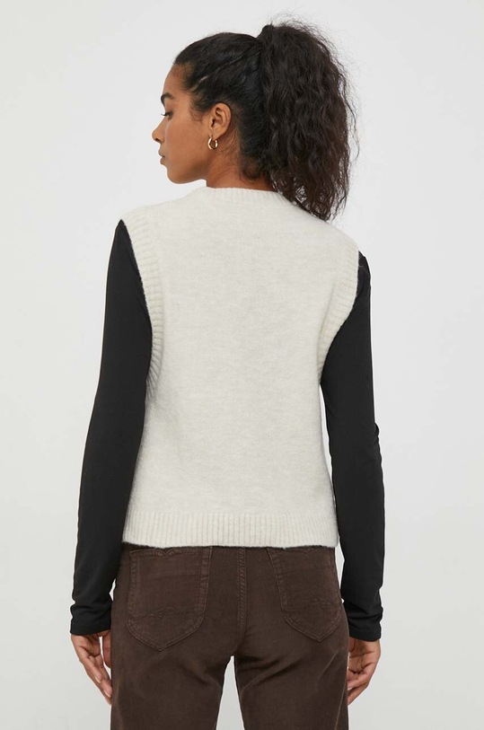 Odzież Pepe Jeans kamizelka z domieszką wełny Denisse PL702039.804 beżowy