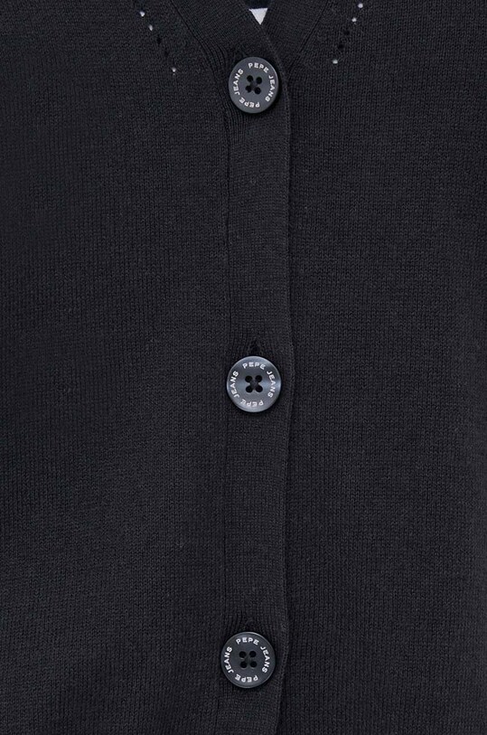 Pepe Jeans kardigan z domieszką wełny PL702044.999 czarny